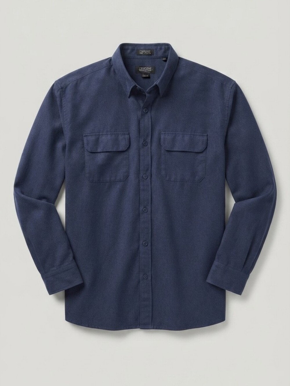 Van Heusen Men's XL Soft Suede Long Sleeve Button Up Shirt Blue 17-17